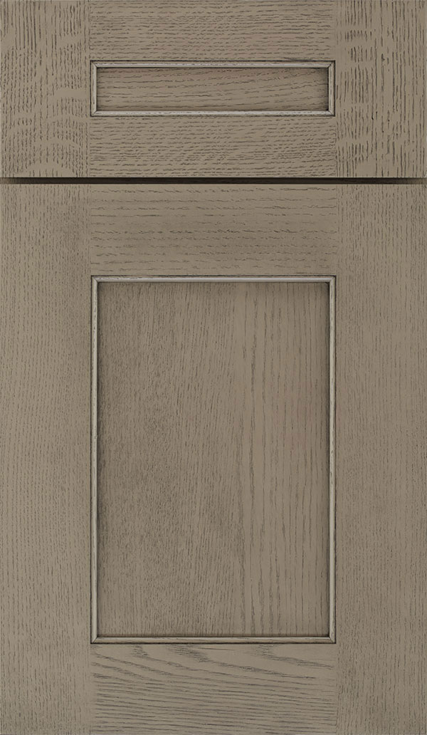 Sloan 5 Piece Quartersawn Oak Recessed Panel Cabinet Door in Angora
