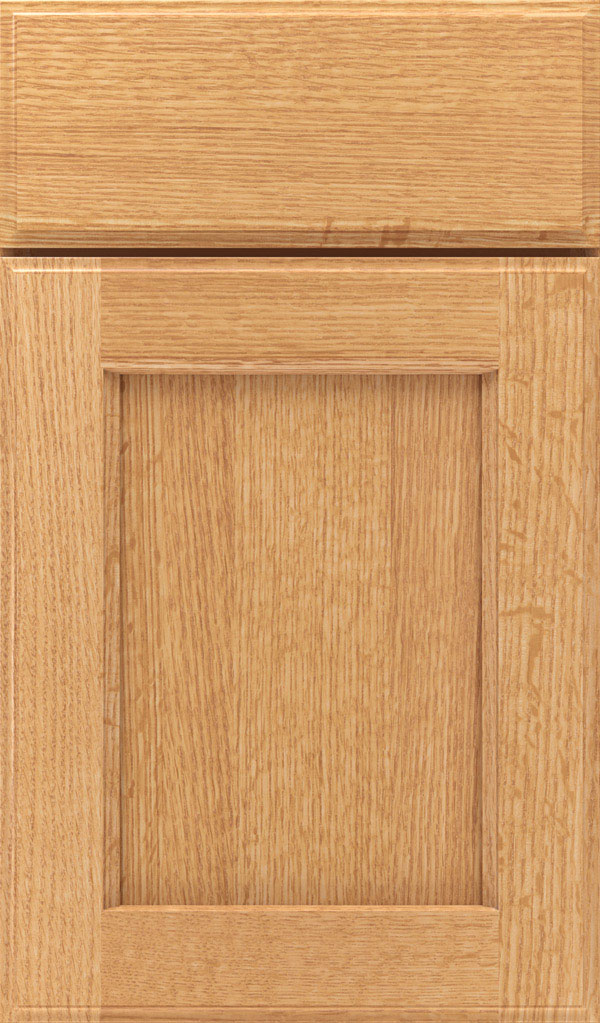 Treyburn Quartersawn Oak recessed panel cabinet door in Natural