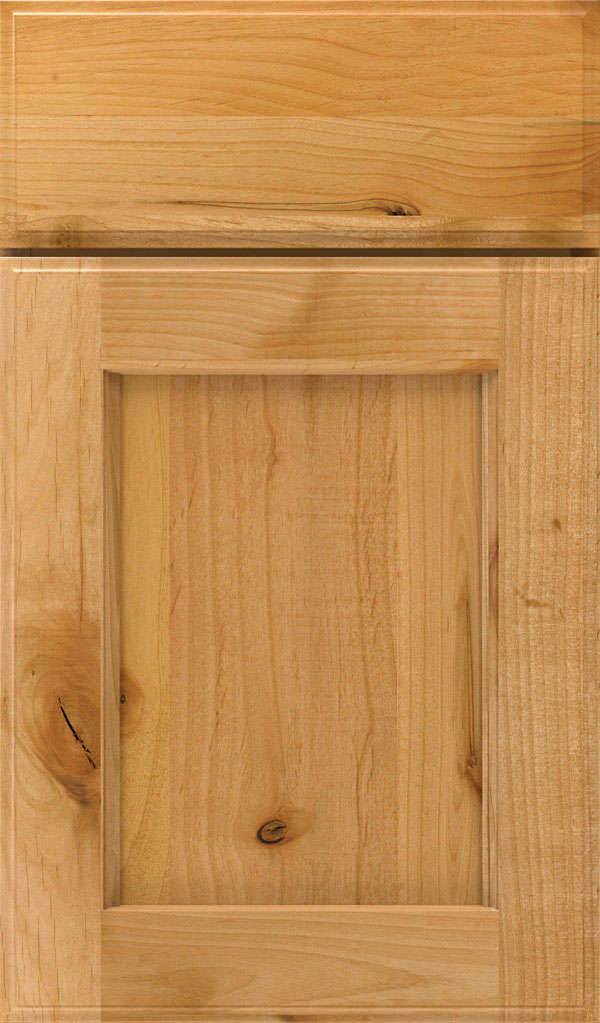 Treyburn Rustic Alder recessed panel cabinet door in Natural