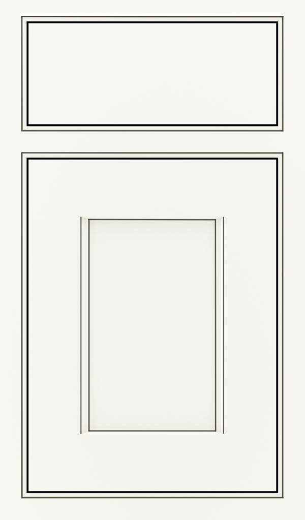 Treyburn Maple Beaded Inset Cabinet Door in White Espresso