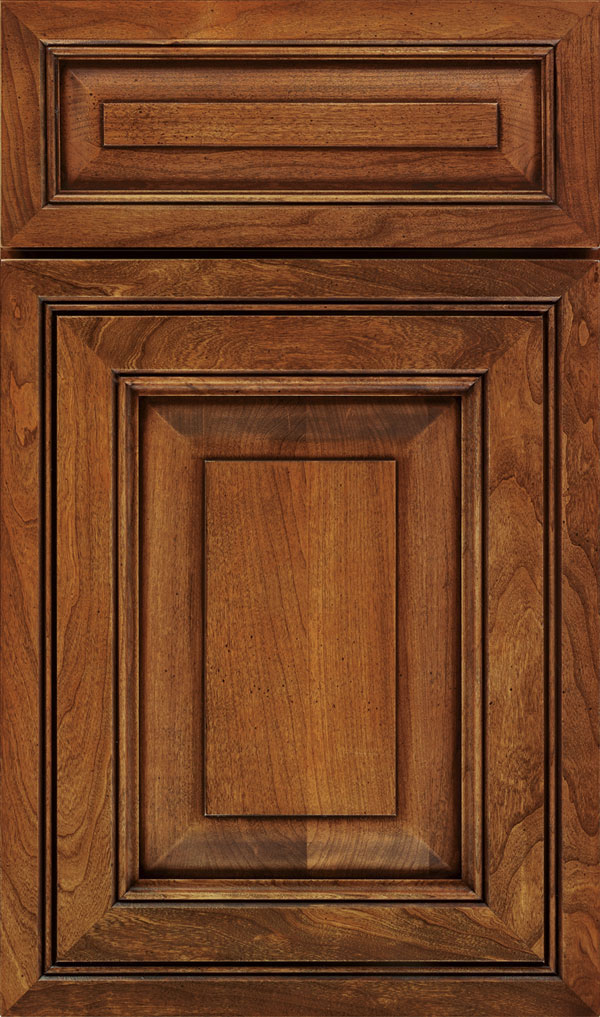 Willshire 5 Piece Cherry Raised Panel Cabinet Door in Bourbon Noir