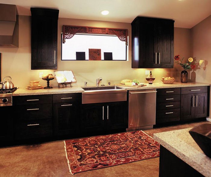 Contemporary galley kitchen design by Decora Cabinetry