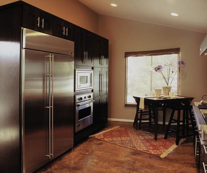 Contemporary galley kitchen design by Decora Cabinetry