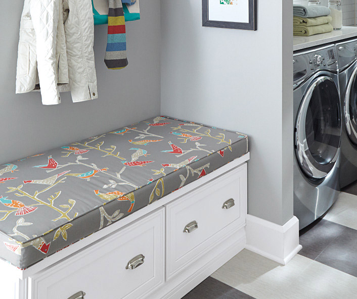 Grey Laundry Room Cabinets