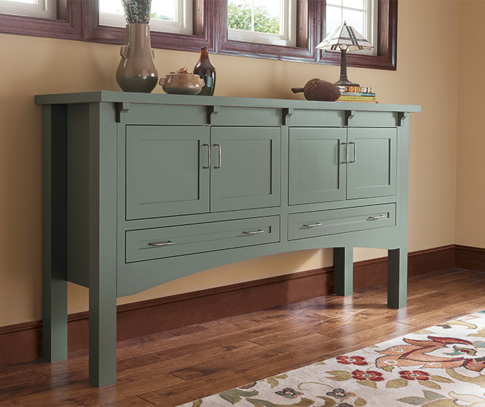 Mission style console shop cabinet