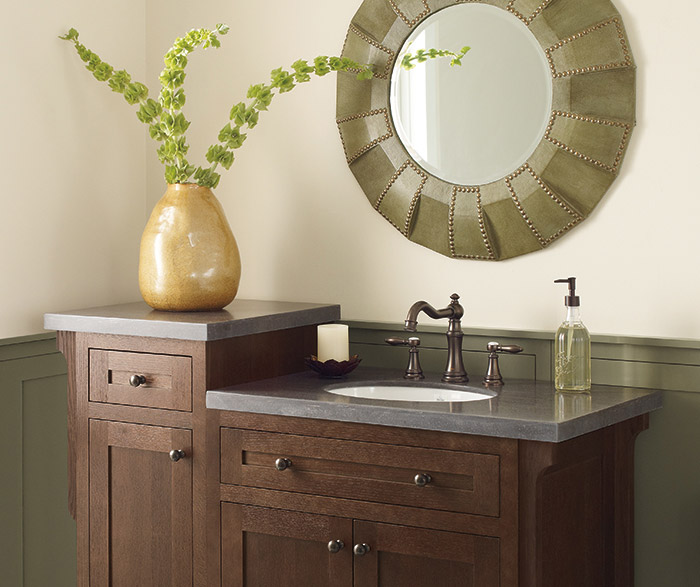 White Inset Bathroom Cabinets - Decora Cabinetry