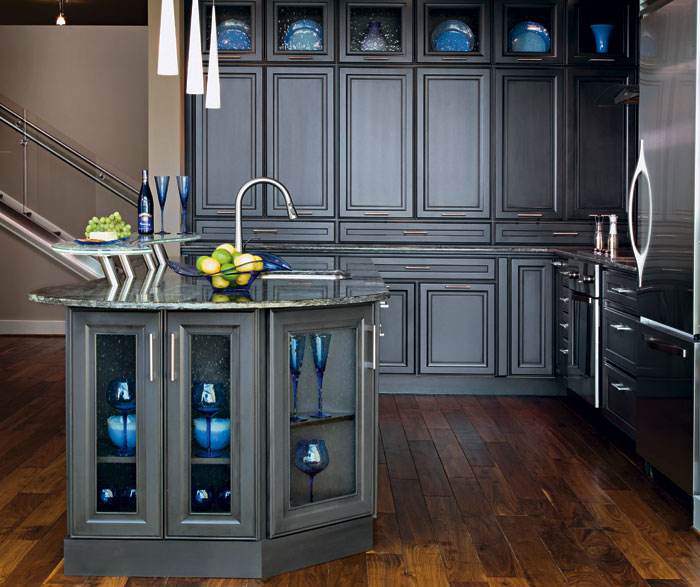 Dark Grey Kitchen Cabinets Decora, Charcoal Grey Stained Kitchen Cabinets
