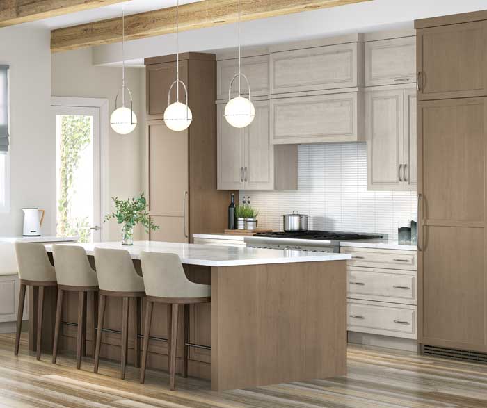 Two-Tone Cherry Kitchen Cabinets