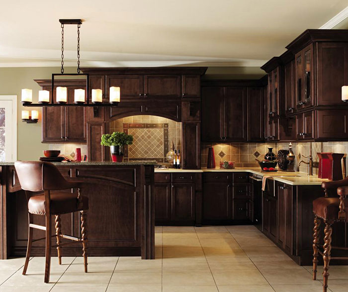 Ontario Beech Espresso Rta Kitchen Cabinets