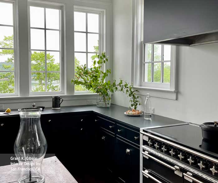 Historic Style All Black Kitchen Cabinetry