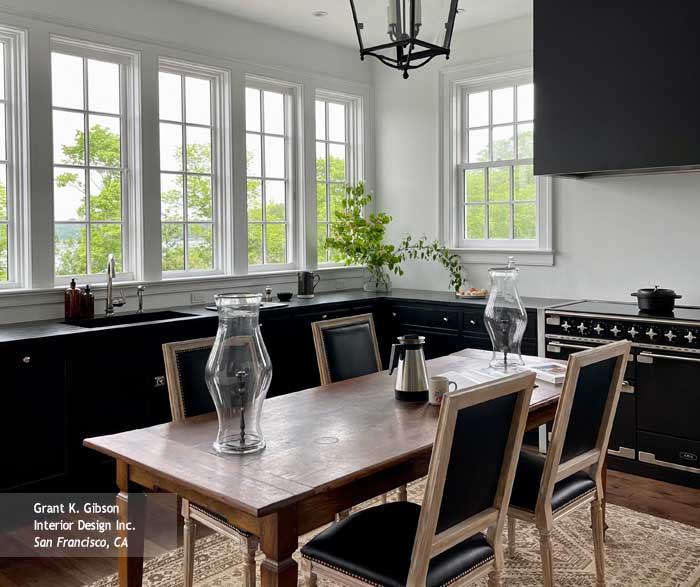 Historic Style All Black Kitchen Cabinetry