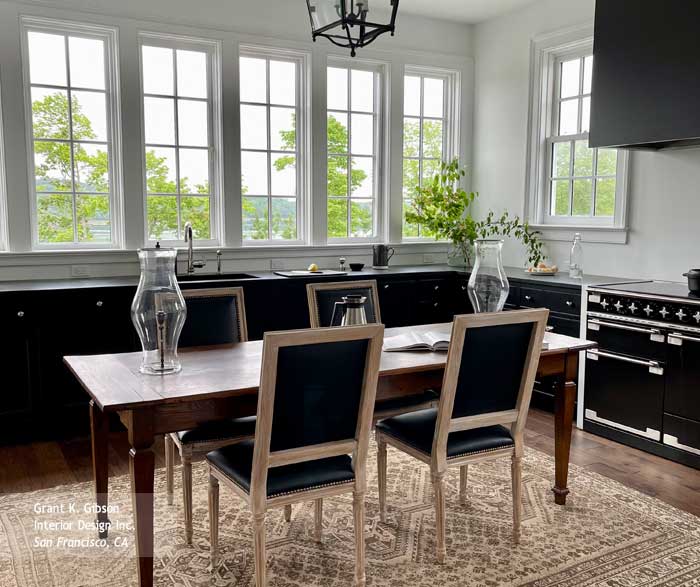 Historic Style All Black Kitchen Cabinetry