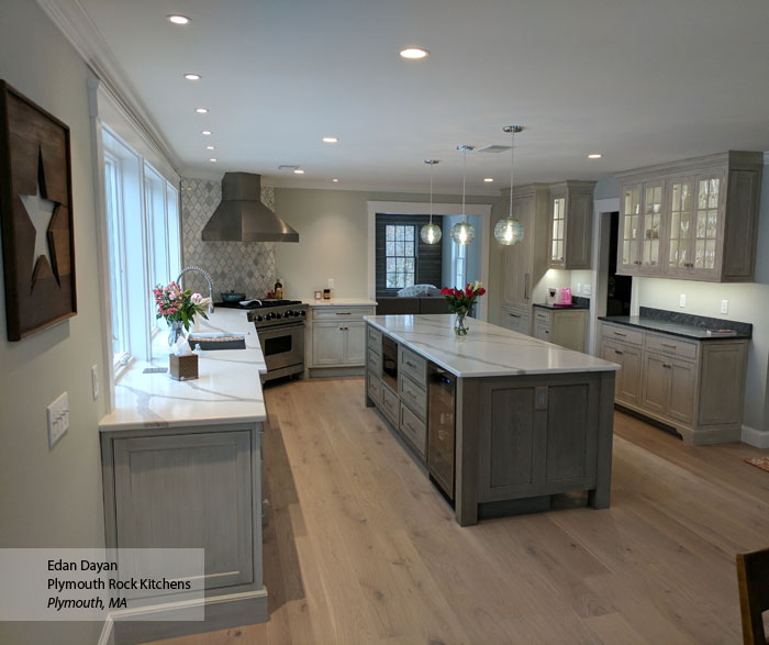 Gray Kitchen with Inset Cabinets