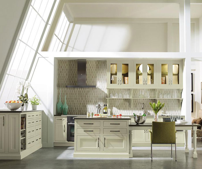 Contemporary Kitchen with Inset Cabinets