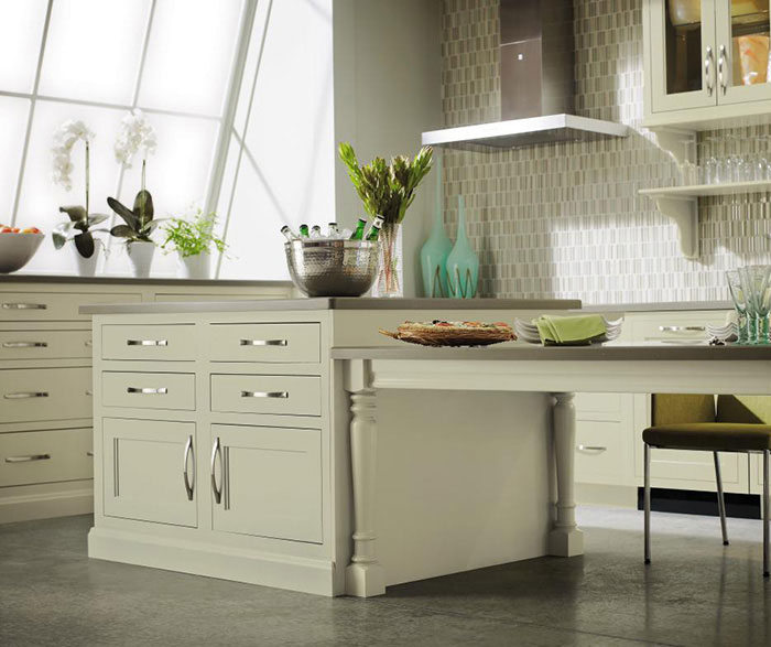 Contemporary kitchen with inset cabinets by Decora Cabinetry
