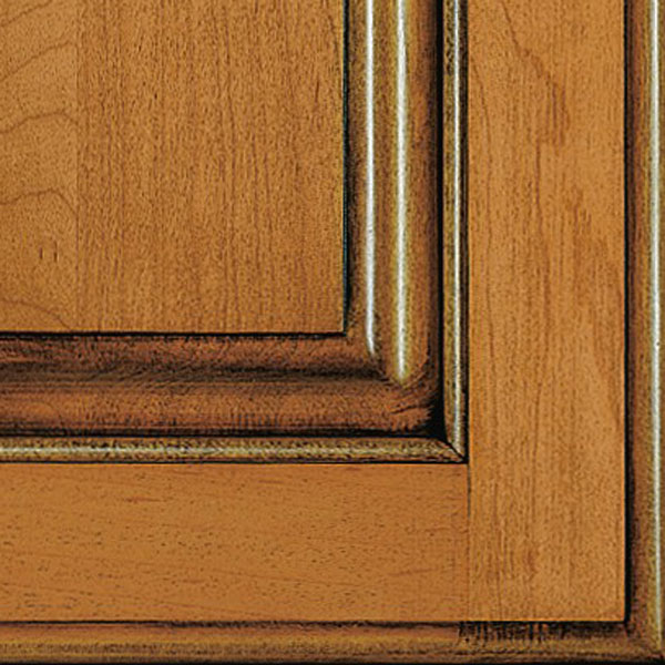 Natural Coffee Glazed Cabinet Finish On