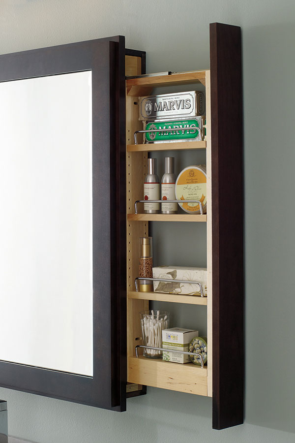 Bath Mirror with Pullout - Decora Cabinetry