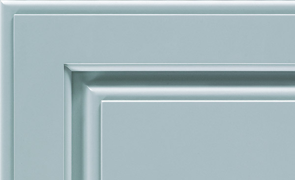 Interesting Aqua cabinet color on Maple