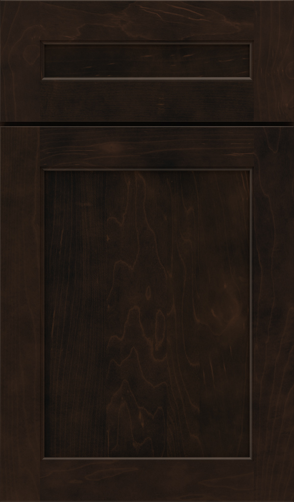 Prescott 5 Piece Maple Flat Panel Cabinet Door in Teaberry