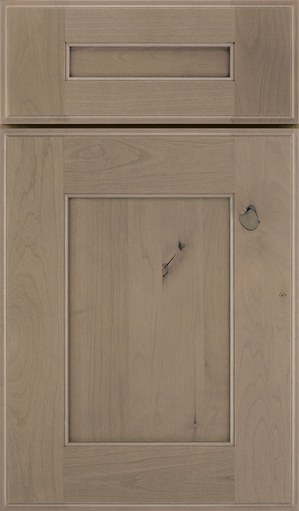 Sloan 5 Piece Rustic Alder Recessed Panel Cabinet Door in Fog