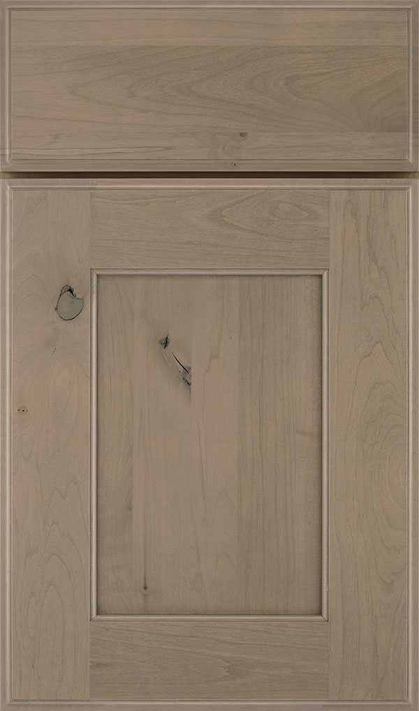 Sloan Rustic Alder Recessed Panel Cabinet Door in Fog