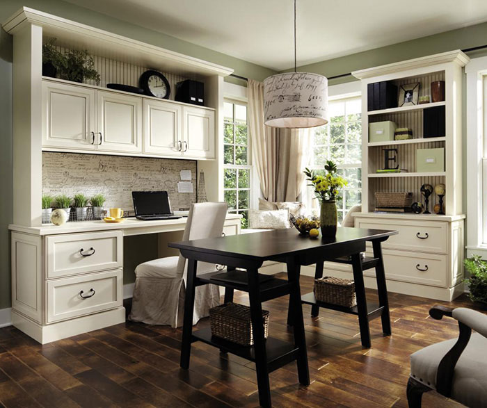 Office Cabinets in Painted Maple