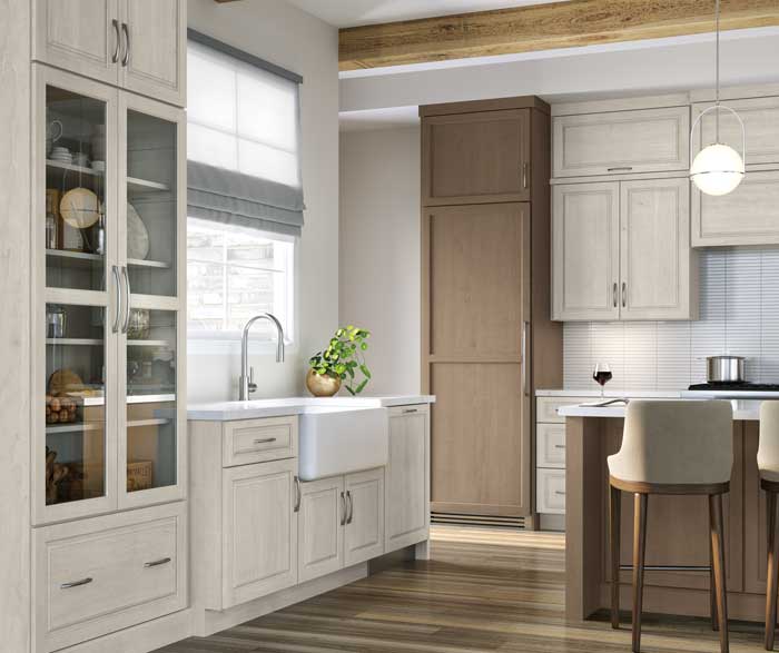 Two-Tone Cherry Kitchen Cabinets