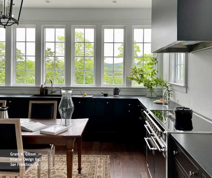 Historic Style All Black Kitchen Cabinetry