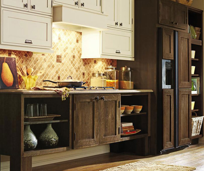 Rustic kitchen cabinets by Decora Cabinetry