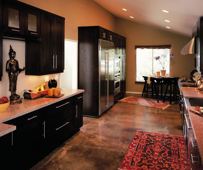 Contemporary galley kitchen design by Decora Cabinetry